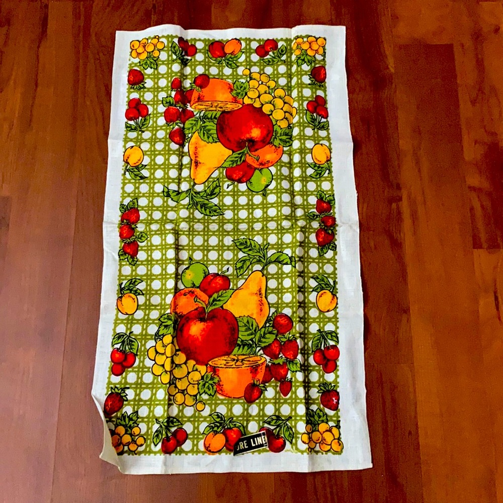 New, vintage kitchen linen with fruit